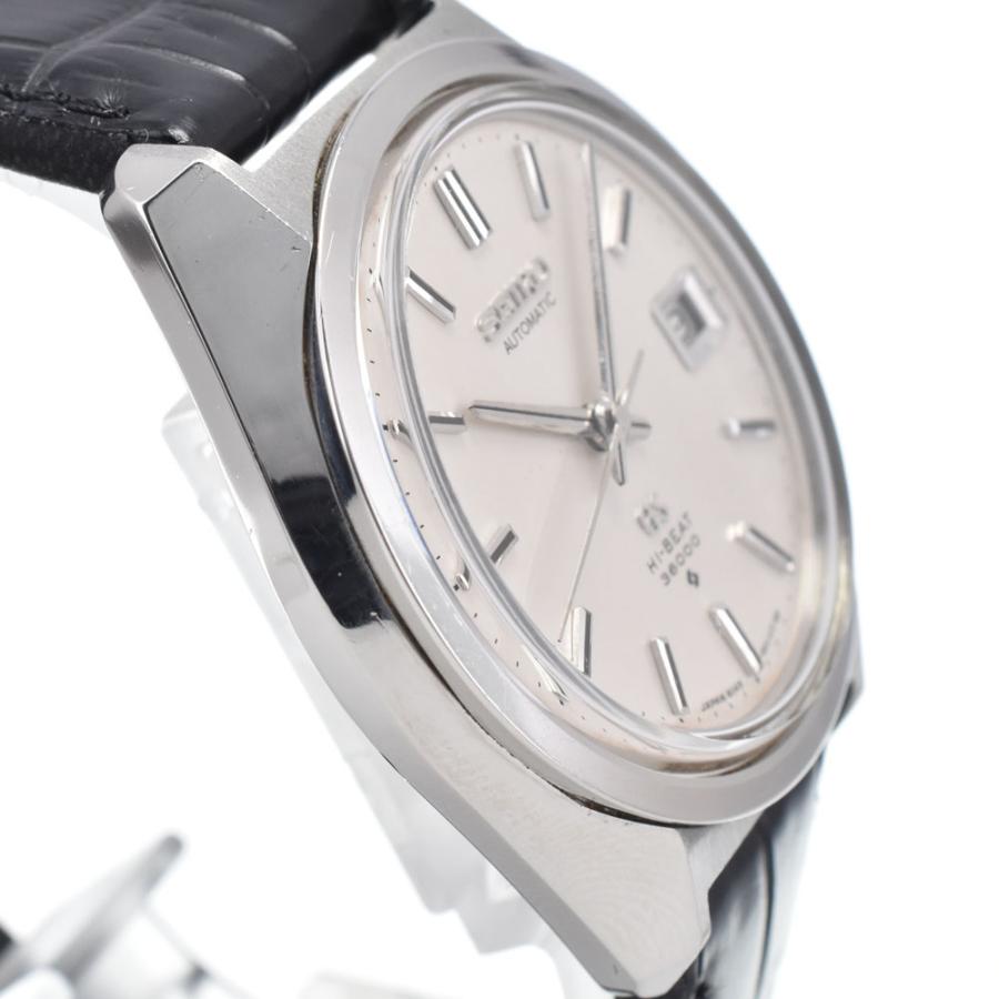 セイコー SEIKO 6145-8000 グランドセイコー HI-BEAT 36000 Cal.6145A シルバー 自動巻き メンズ 良品 腕時計 J#147914の画像