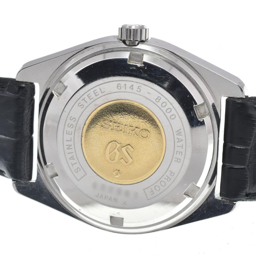セイコー SEIKO 6145-8000 グランドセイコー HI-BEAT 36000 Cal.6145A シルバー 自動巻き メンズ 良品 腕時計 J#147914の画像