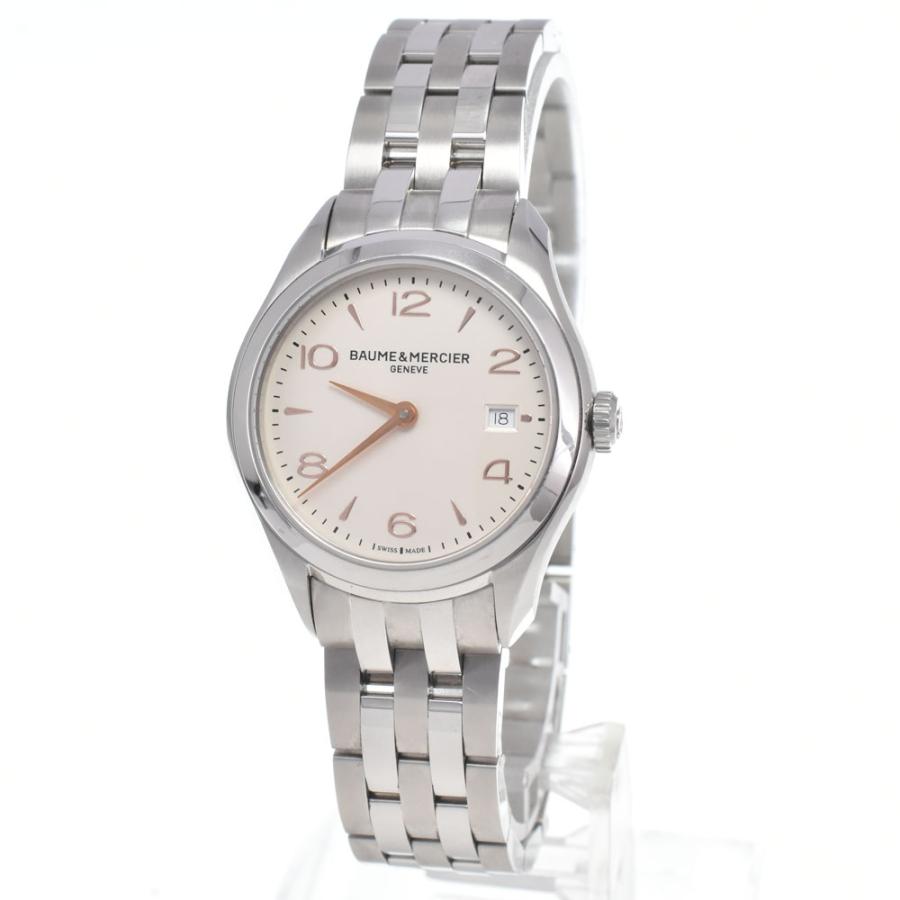 ボーム＆メルシェ Baume & Mercier M0A10150 クリフトン シルバー クォーツ レディース 美品 箱付き 腕時計 I#147965の画像