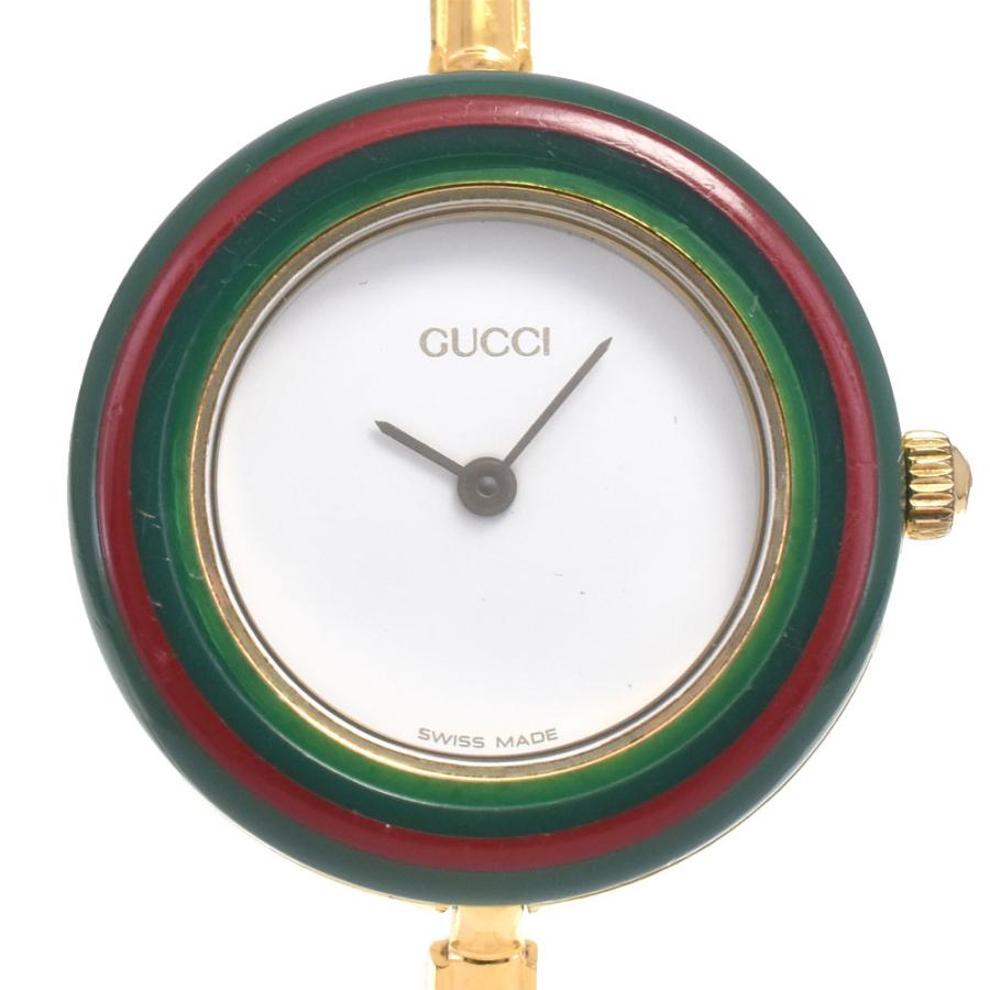GUCCI（グッチ） GUCCI 11/12.2 チェンジベゼル GP ホワイト クォーツ