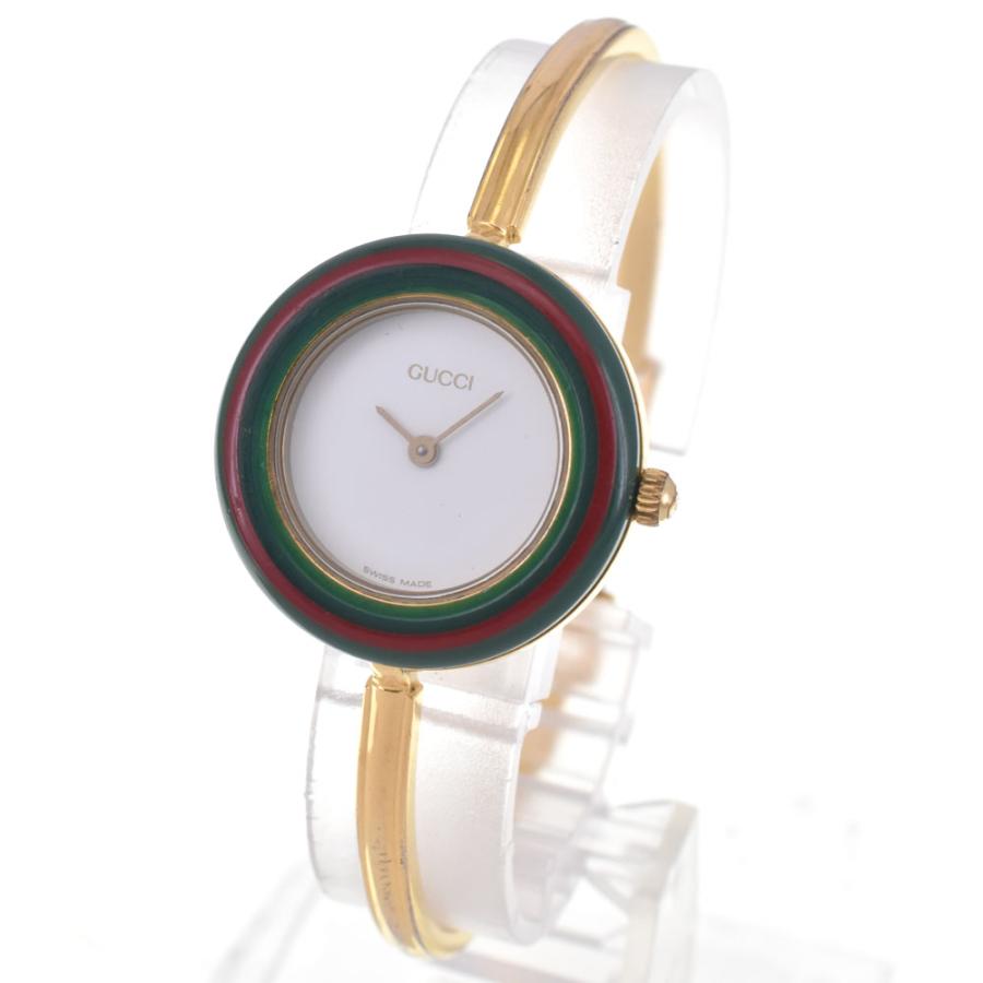 GUCCI（グッチ） GUCCI 11/12.2 チェンジベゼル GP ホワイト クォーツ