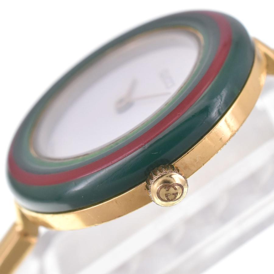 GUCCI（グッチ） GUCCI 11/12.2 チェンジベゼル GP ホワイト クォーツ