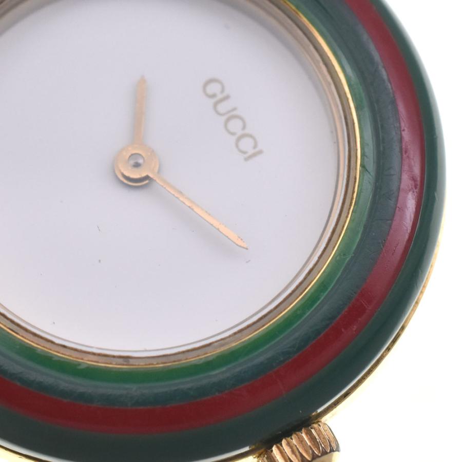 GUCCI（グッチ） GUCCI 11/12.2 チェンジベゼル GP ホワイト クォーツ