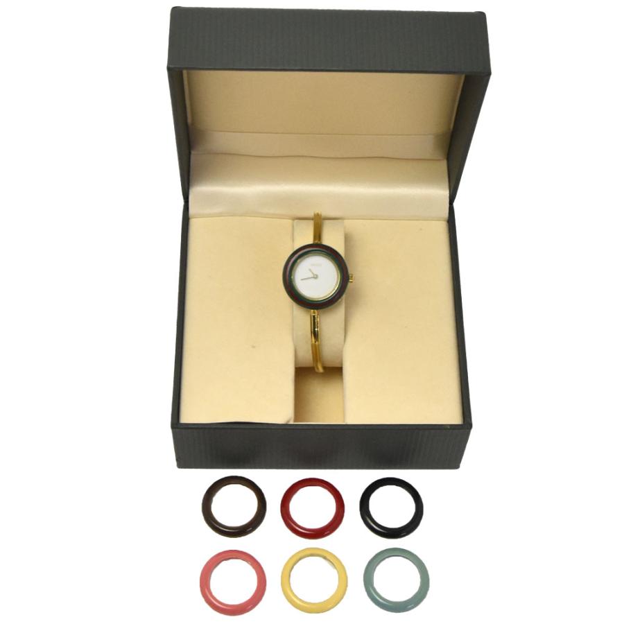 GUCCI（グッチ） GUCCI 11/12.2 チェンジベゼル GP ホワイト クォーツ