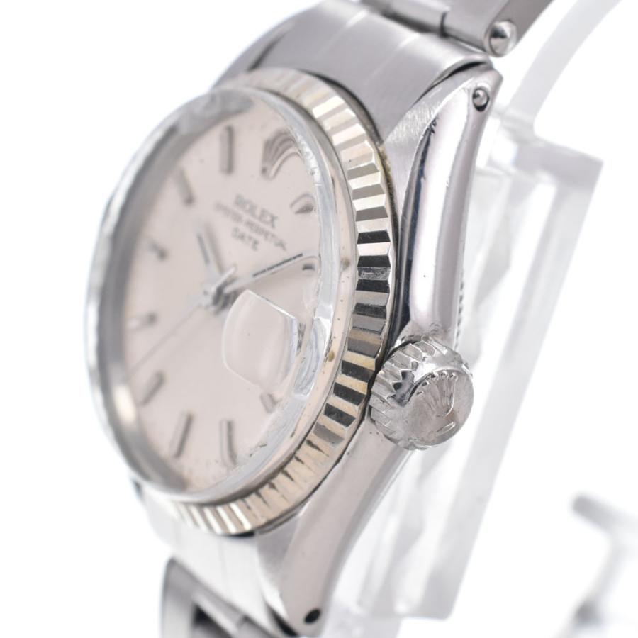 ロレックス ROLEX 6517 ヴィンテージ オイスターパーペチュアル デイト WGベゼル Cal.1161 シルバー 自動巻き レディース 良品 腕時計 N#148564 | ROLEX | 02