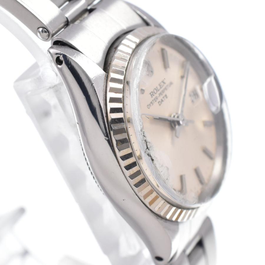 ロレックス ROLEX 6517 ヴィンテージ オイスターパーペチュアル デイト WGベゼル Cal.1161 シルバー 自動巻き レディース 良品 腕時計 N#148564 | ROLEX | 03