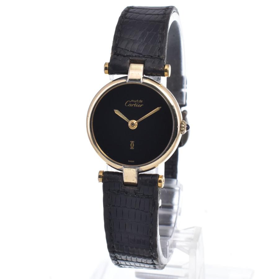 Cartier カルティエ マストヴァンドーム 腕時計 レディース SV925 Cartier（カルティエ） マスト ヴァンドーム SV925(GP)/レザー