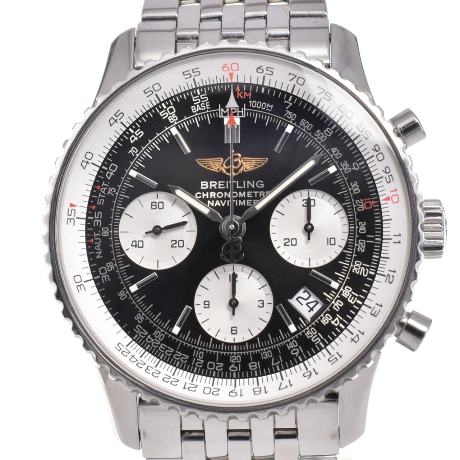 値下 ブライトリング BREITLING A23322 ナビタイマー クロノグラフ ブラック 自動巻き メンズ 良品 腕時計 G#150239 | ブライトリング