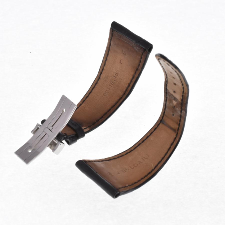 【BVLGARI】ブルガリ”クロコレザー製”バッグル付き時計バンド／ラグ側 28ｍｍ／尾錠側 16ｍｍ F#B2777_1
