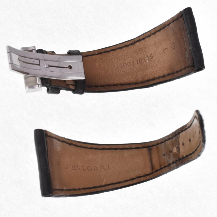 【BVLGARI】ブルガリ”クロコレザー製”バッグル付き時計バンド／ラグ側 28ｍｍ／尾錠側 16ｍｍ F#B2777_2