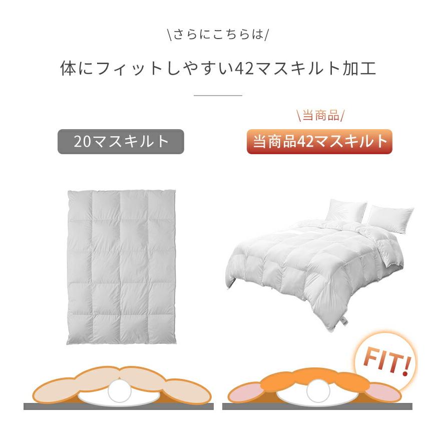 掛け布団 セミダブル 羽毛布団 セミダブル 冬 羽毛ふとん 35マス立体キルト 洗える あったか おしゃれ 北欧 抗菌 冬用 暖かい 軽い 暖かい布団　普通タイプ | Aooka | 10