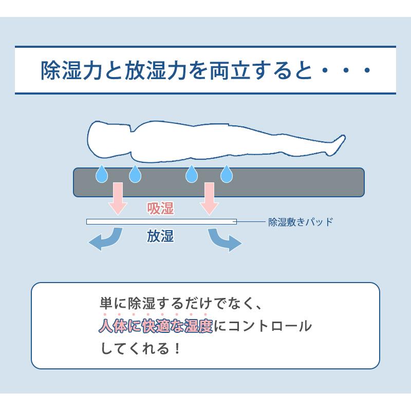 除湿敷きパッド 置くだけ簡単 珪藻土粒 備長炭入り除湿パッド洗える   ファミリー  260x200cm春夏 除湿マット 除湿シート 調湿パッド  防ダニ 湿気対策 梅雨対策