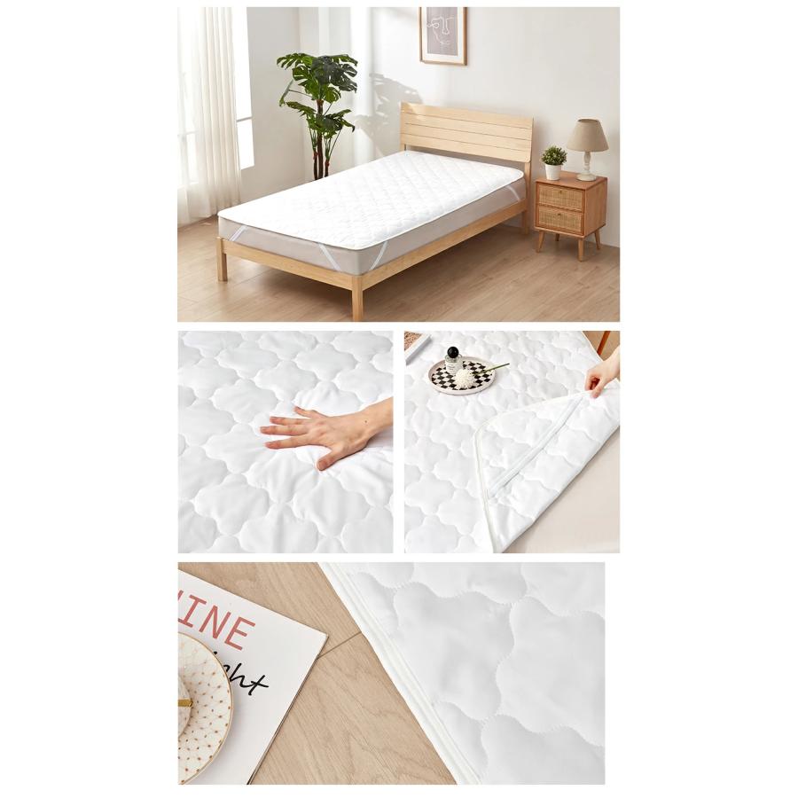 温度調整 敷きパッド クィーン ベッドパッド 年中快適 オールシーズン 160×200cm 北欧 通年 ベッドシーツ ベッドマット 敷パッド　ポイント利用 | Aooka | 01