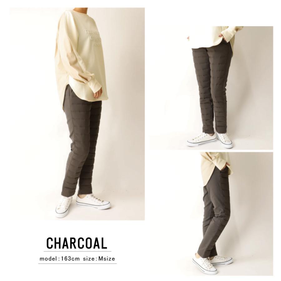 Type A】パンツ ダウン ダウンパンツ 裏起毛 中綿 防寒 スリム