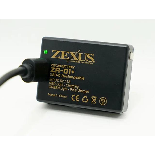 冨士灯器 ZEXUS専用電池 ZR-01+ （1000mAh）ゼクサス LEDライト用 ヘッドライト ヘッドランプ バッテリー 充電 エコ ブラック 軽量｜aorinetshop｜03