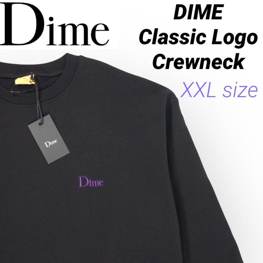 DIME Classic Logo Crewneck XXL ブラック ダイム クラシック ロゴ