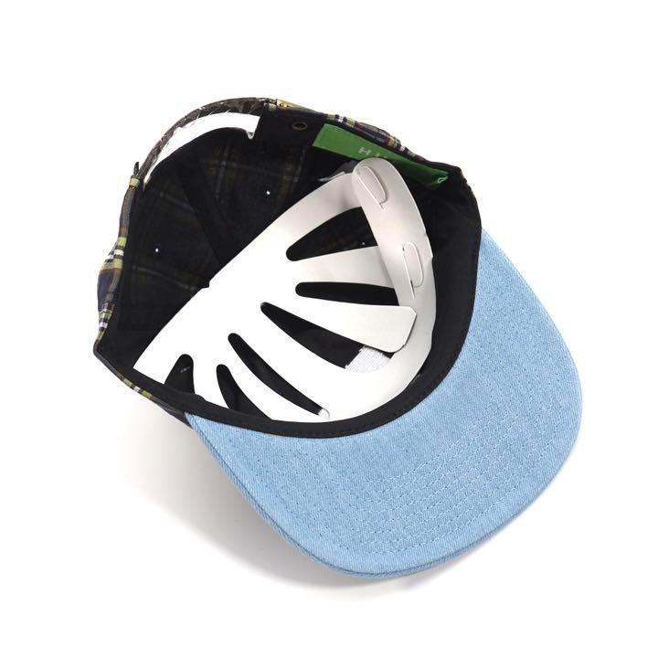 HUF CHENILLE PATCH 6PHANEL CAP キャップ MC ハフ 帽子 ユニセックス 送料無料 チェック デニム ロゴ | HUF | 06
