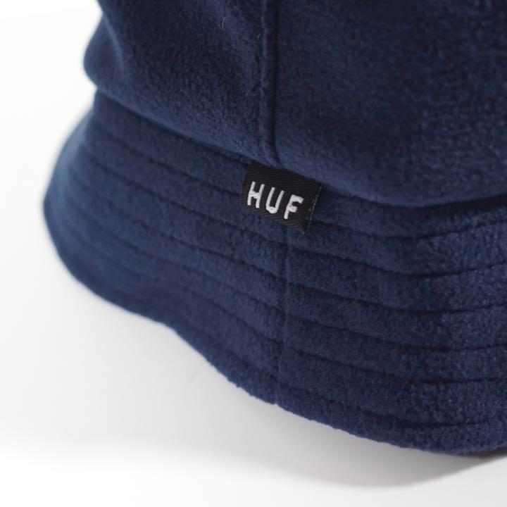 HUF CROWN POLAR FLEECE バケットハット フリース ネイビー ユニセックス 送料無料 海外 キャップ 冬｜aoshi｜05