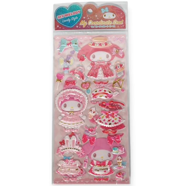 サンリオ ケイカンパニーキャラクターシール マイコーディネートシール2 マイメロディ きせかえシール 立体 ぷくぷく | sanrio