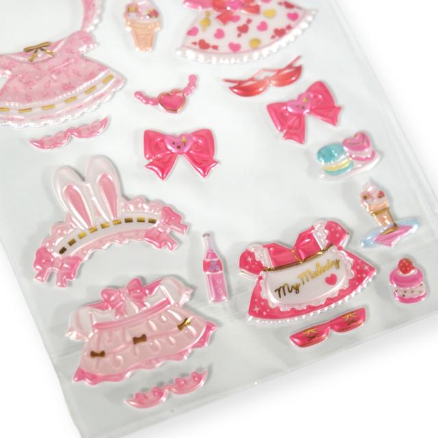 サンリオ ケイカンパニーキャラクターシール マイコーディネートシール2 マイメロディ きせかえシール 立体 ぷくぷく | sanrio | 05
