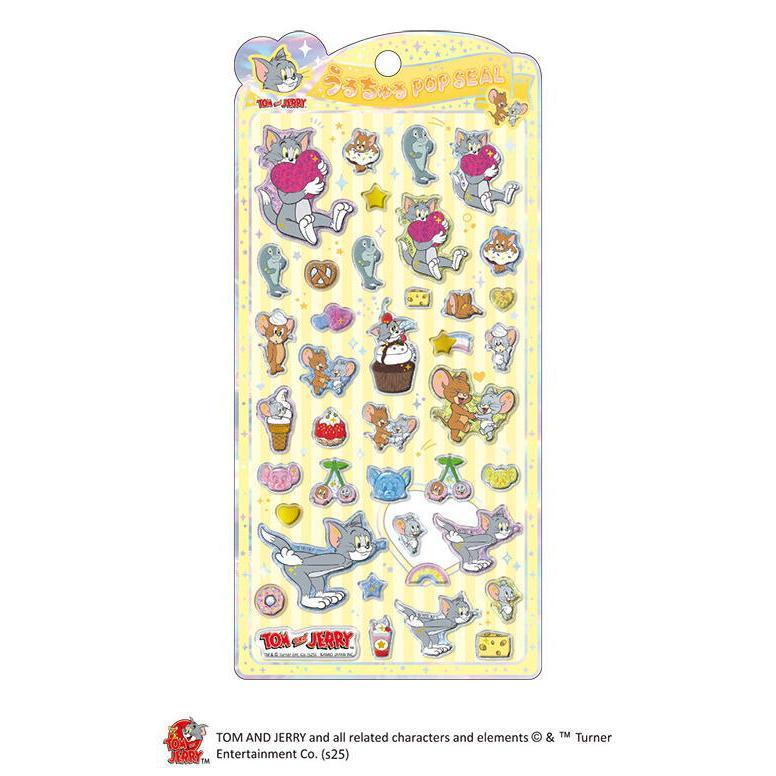 クラックス シール うるちゅるポップシール トムとジェリー トムジェリ 正規品 ぷくぷく 立体 シール交換 | CRUX