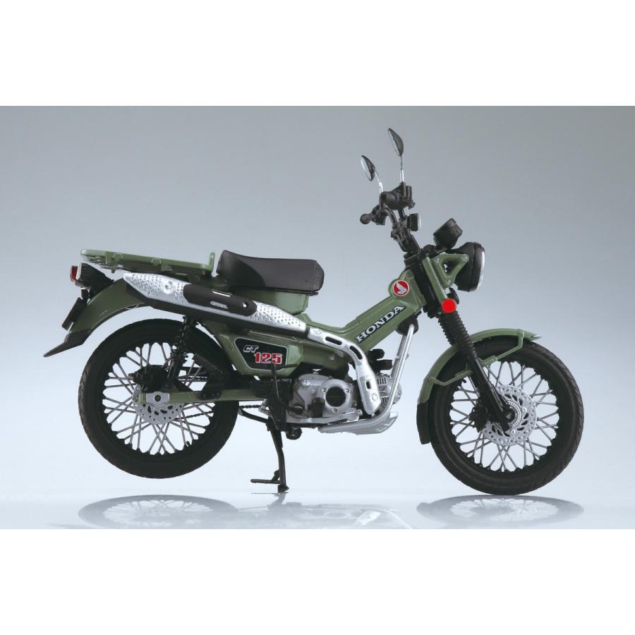 Honda CT125 ハンターカブ パールオーガニックグリーン 1/12 完成品バイク 完成品｜aoshima-bk｜02