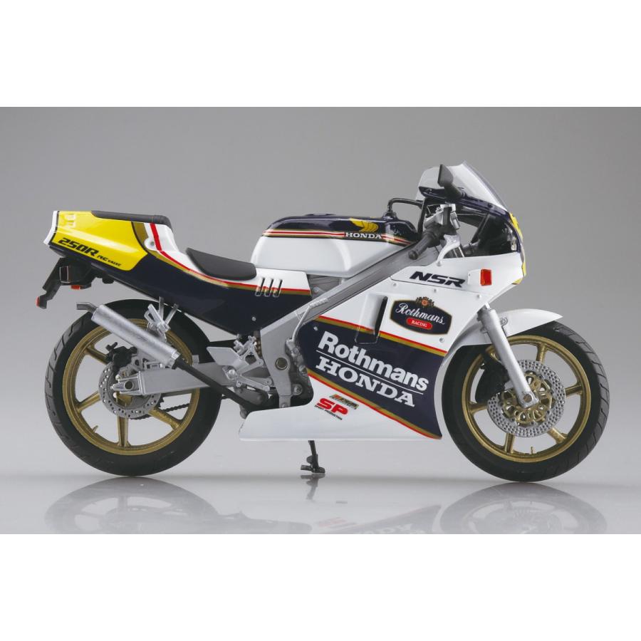 [予約2024年9月発送予定]Honda NSR250R SP '88 セイシェルナイトブルー/ホワイト 1/12 完成品バイク 完成品｜aoshima-bk｜03