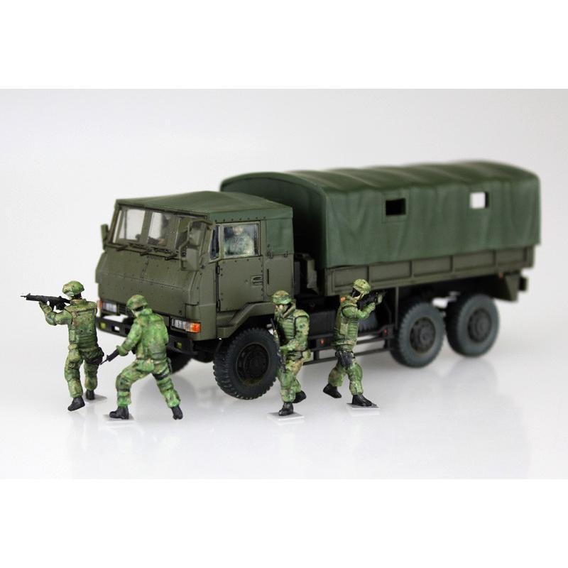 陸上自衛隊 3 1/2t トラック装甲強化型 (隊員6体セット) 1/72 ミリタリーモデルキット No.11 プラモデル｜aoshima-bk｜07