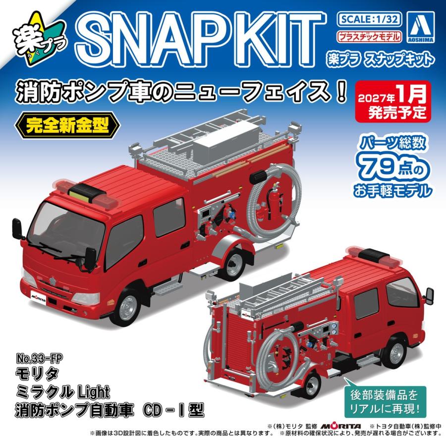 青島文化教材社 アオシマ 楽プラ スナップキット No.33-FP モリタ