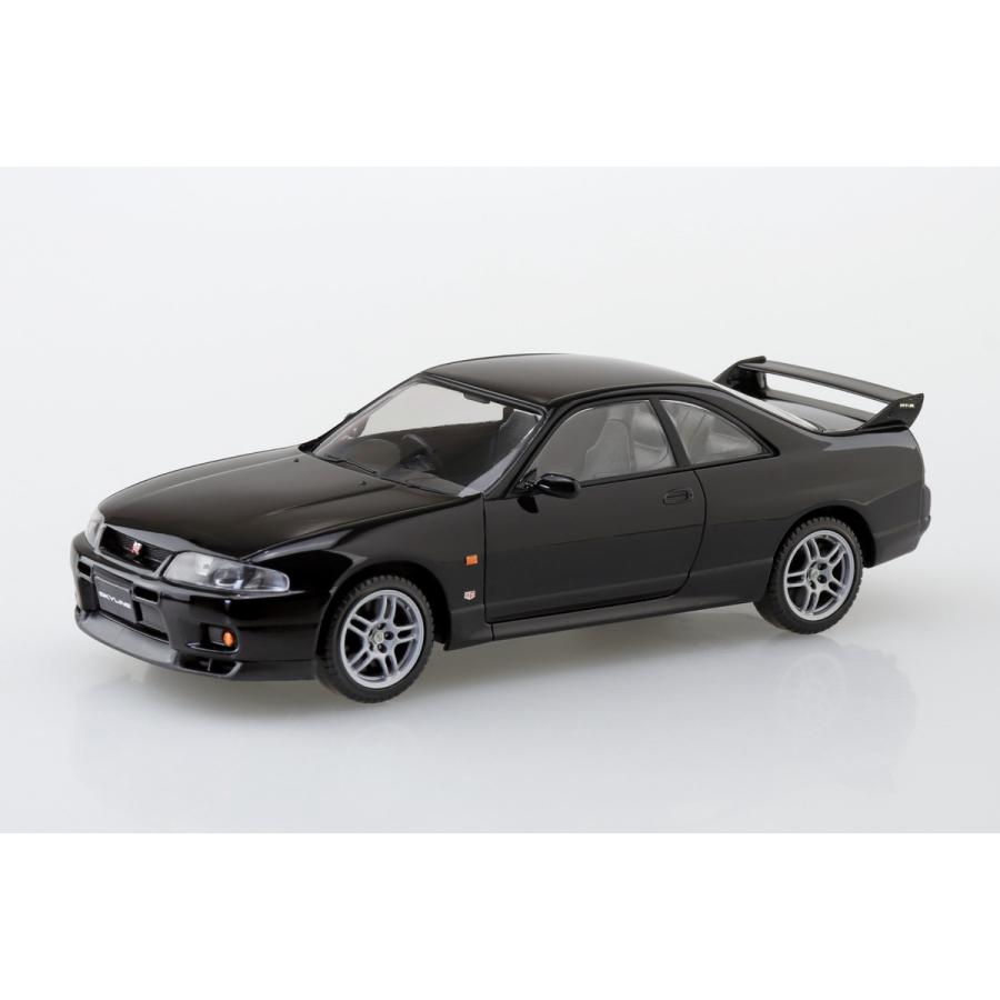 スカイライン GT-R ミニカー セット 楽プラ 完成品 r32 r33 r34 青島文化教材社 アオシマ 楽プラ スナップキット No.21-BK ニッサン