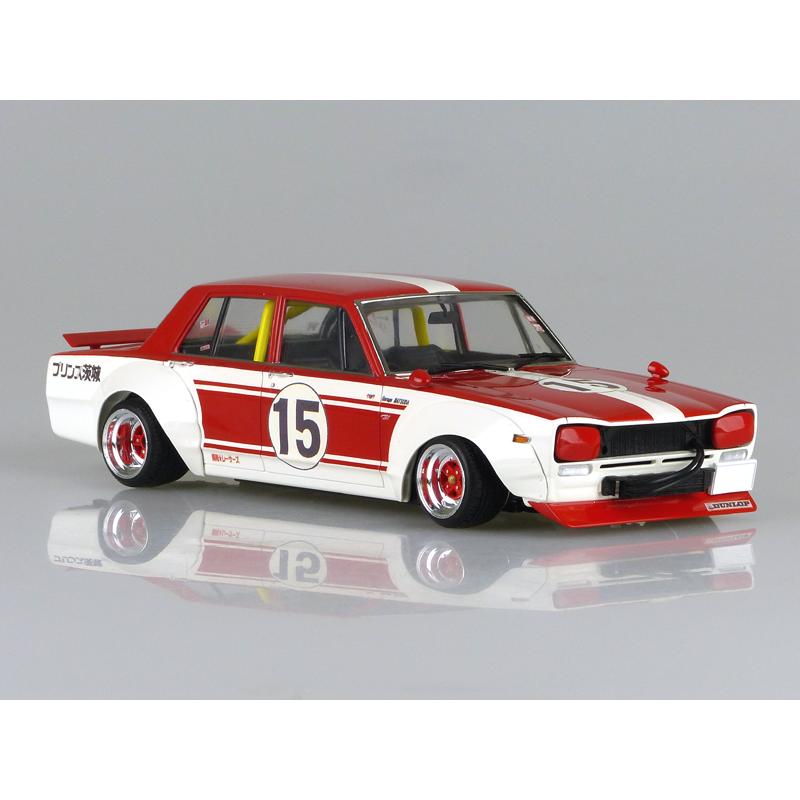 ハコスカ　4dr シャーシ付き ハコスカ 4DR GT-R 昭和44年 4S F:14-65 +14.5 R:14-75 -3.5 114.3/4