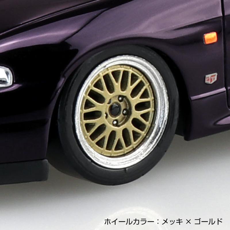 アオシマ 楽プラ スナップキット No.21CU-MP ニッサン R33スカイラインGT-R カスタムホイール(ミッドナイトパープル) プラモデル[予約2026年1月発送予定] | 青島文化教材社 | 03