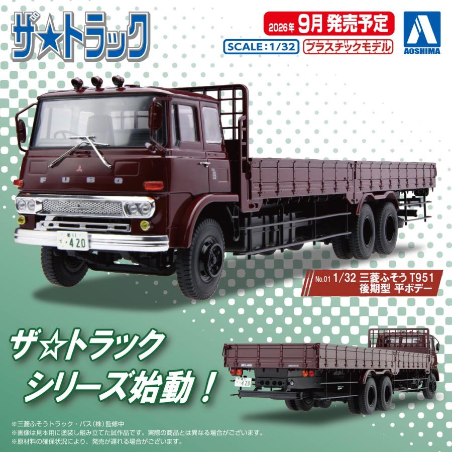 三菱ふそうT951 プラモデル 1/32 デカールが欠品しています 青島文化教材社 アオシマ ザ・トラック No.01 1/32 三菱ふそう T951
