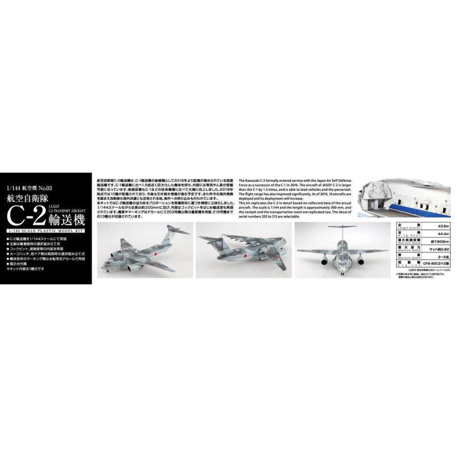 青島文化教材社 アオシマ 1/144 航空機 No.03 航空自衛隊 C-2輸送機