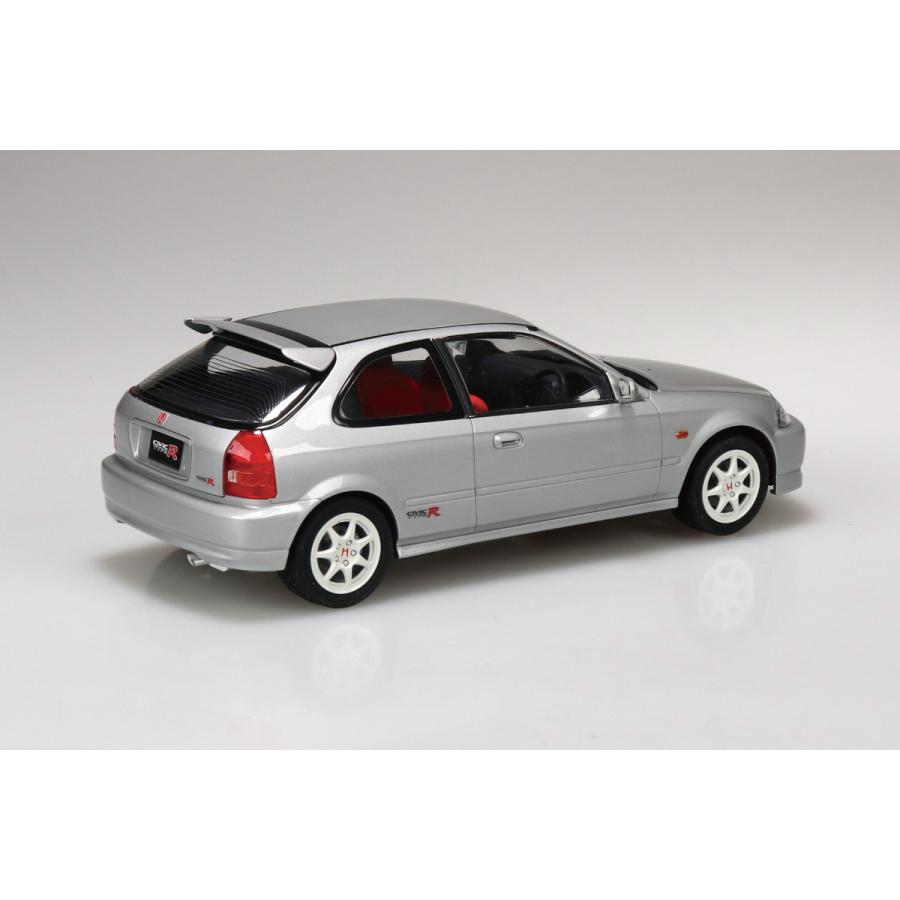 アオシマ 楽プラ スナップカー No.09-VS EK9 シビック タイプR 1997 ボーグシルバーメタリック プラモデル[予約2026年10月発送予定] | 青島文化教材社 | 02