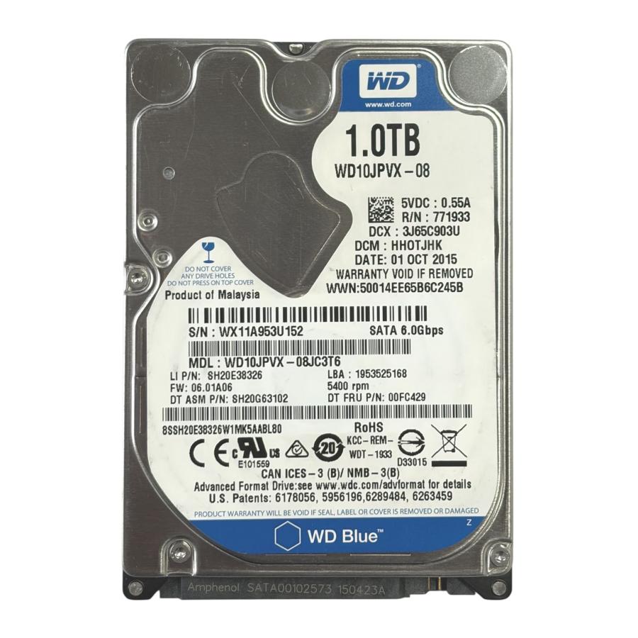 WD Blue 中古 Western Digital WD10JPVX 2.5インチHDD(9.5mm) 1TB
