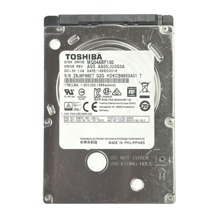 新品 TOSHIBA 1000GB 1TB 2.5 MQ04ABF100 2枚 TOSHIBA（東芝） 中古 TOSHIBA MQ04ABF100 2.5インチHDD(7mm) 1TB