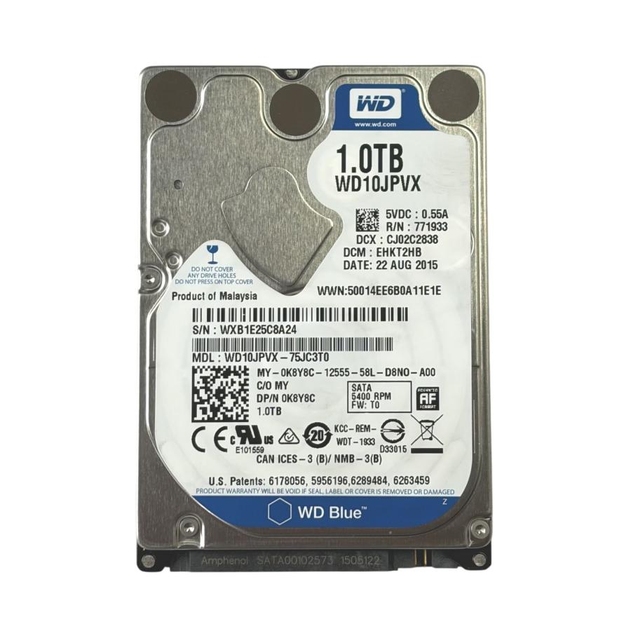 WD Blue 中古 Western Digital WD10JPVX 2.5インチHDD(9.5mm) 1TB