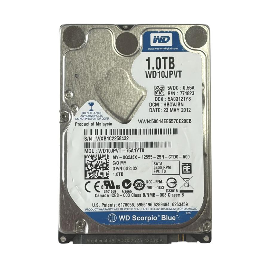 新品未使用 WD Blue 1TB 2.5インチ HDD WD10JPVT WD Blue 中古 Western Digital WD10JPVT 2.5インチHDD(9.5mm) 1TB