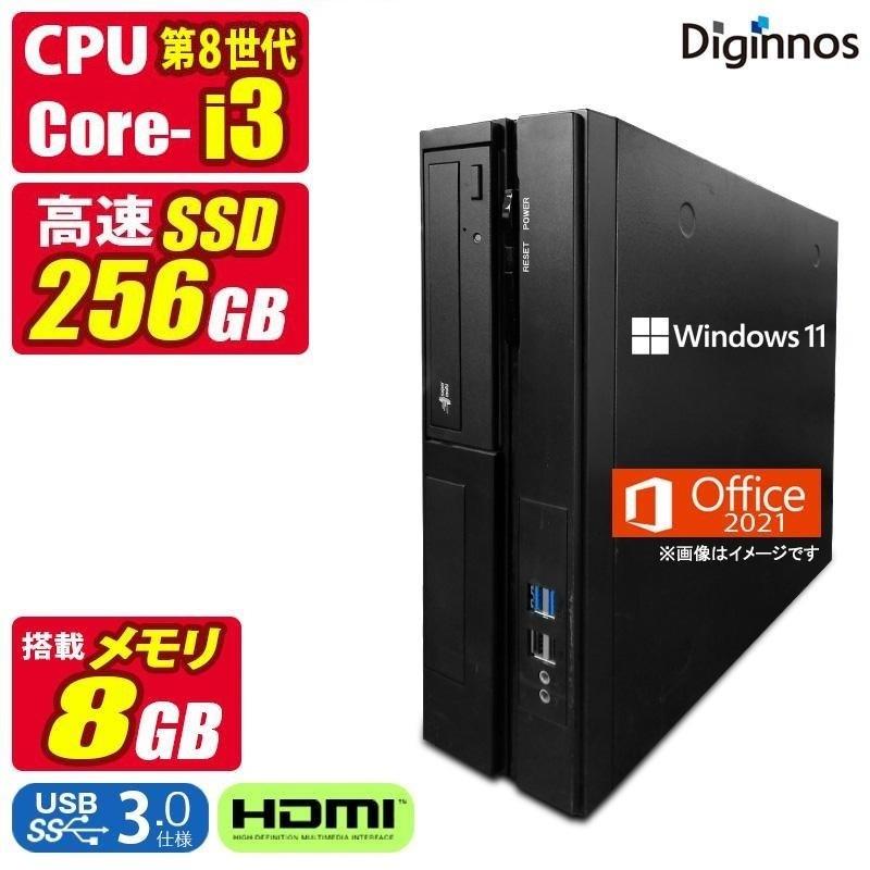 Diginnos デスクトップPC i3 8100 8GB Win11 ドスパラ
