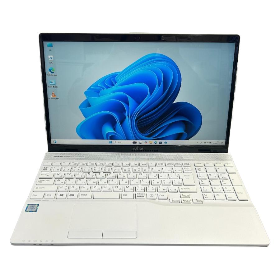中古ノートパソコン Windows11 MicrosoftOffice2024 富士通 AH45/B3 第7世代 Corei3 メモリ8GB SSD256GB 15.6型 FHD ブルーレイ HDMI テンキー Webカメラ 無線 | LIFEBOOK AH | 02