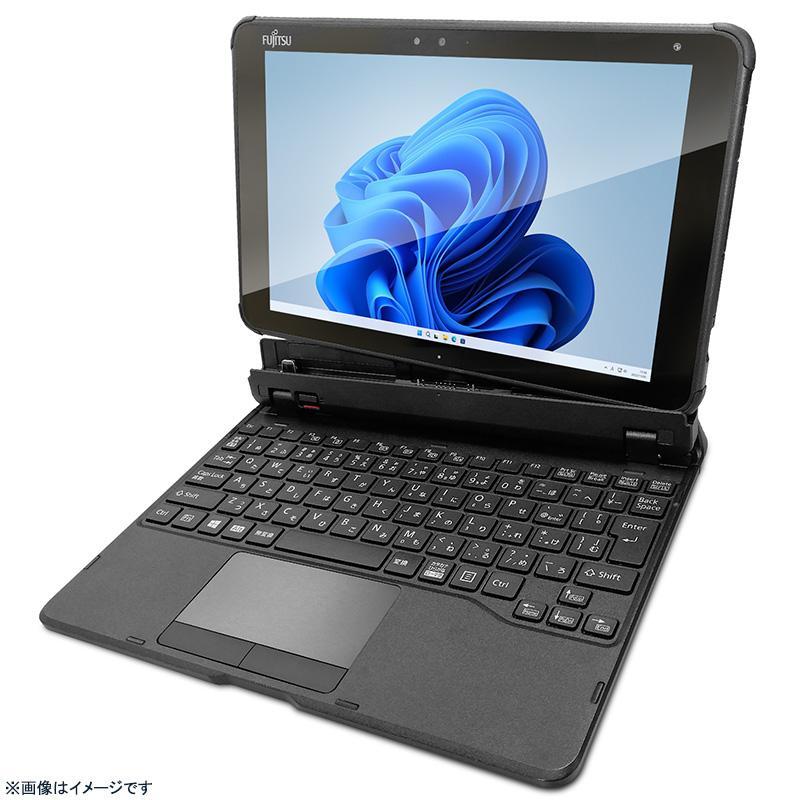 訳あり 中古タブレット Windows11 富士通 ARROWS Tab Q5010 Celeron N4020 メモリ4GB eMMC64GB 10.1型 タッチパネル カメラ Type-C 無線 Bluetooth キーボード付の画像