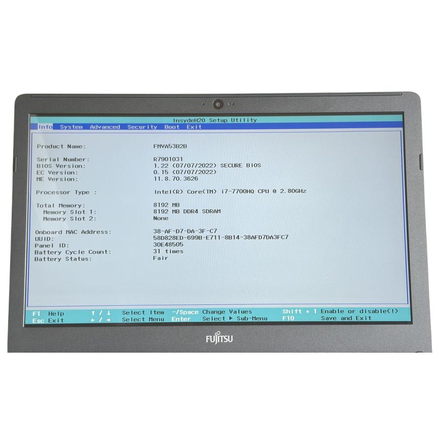 LIFEBOOK AH ジャンク ノートパソコン 富士通 AH53/B2 第7世代 Core i7