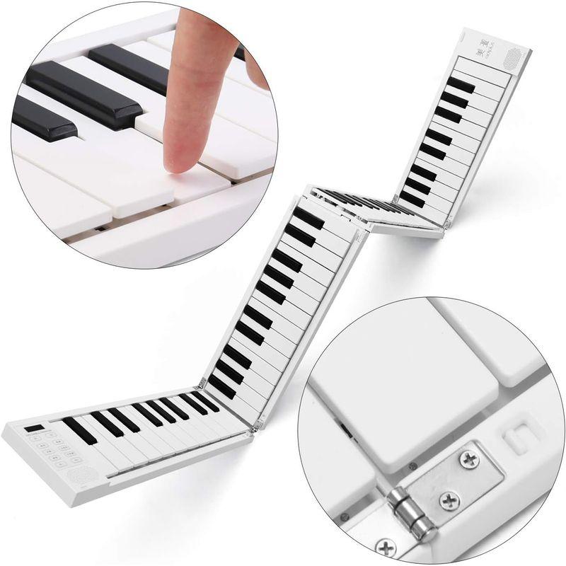 Rakuby 電子ピアノ 88鍵盤 折りたたみ式 携帯型 デジタルピアノ