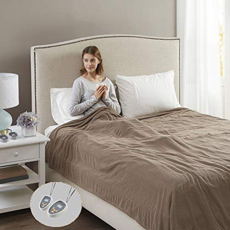 エレクトリックマイクロフリースヒートブランケット キング ブラウン BR540194 2022100411310400501アオバ