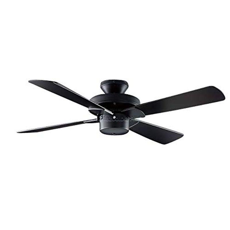 コイズミ シーリングファン ブラック 薄型 軽量 リモコン 簡易取付 KBF187 2022102922375500997アオバザール