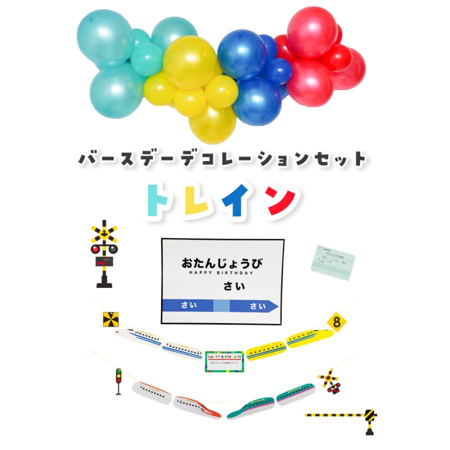 バースデー デコレーション トレインセット 誕生日 男の子 飾り付け