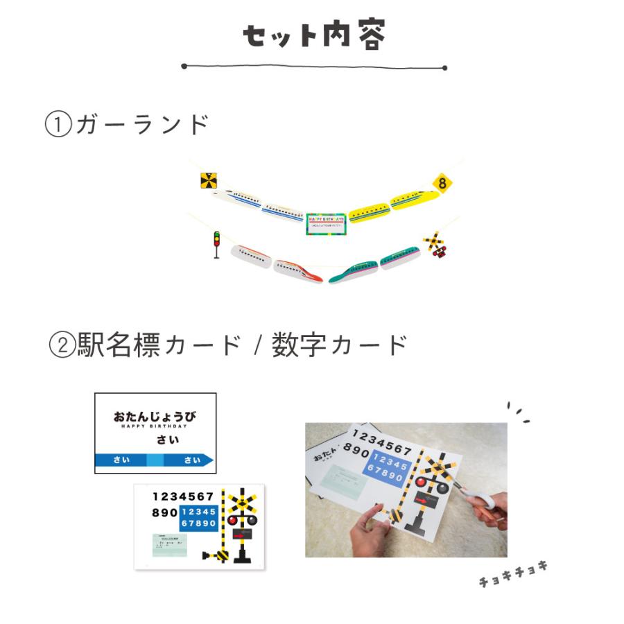 バースデー デコレーション トレインセット 誕生日 男の子 飾り付け