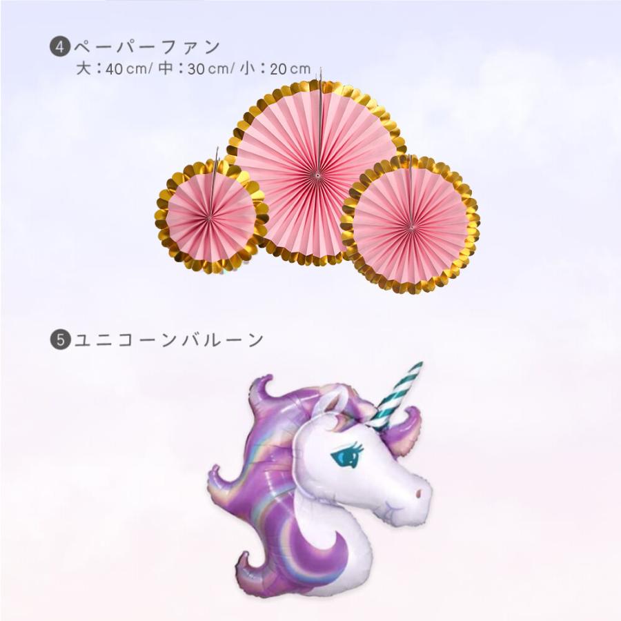 バースデー デコレーション セット ユニコーン 誕生日 バルーン