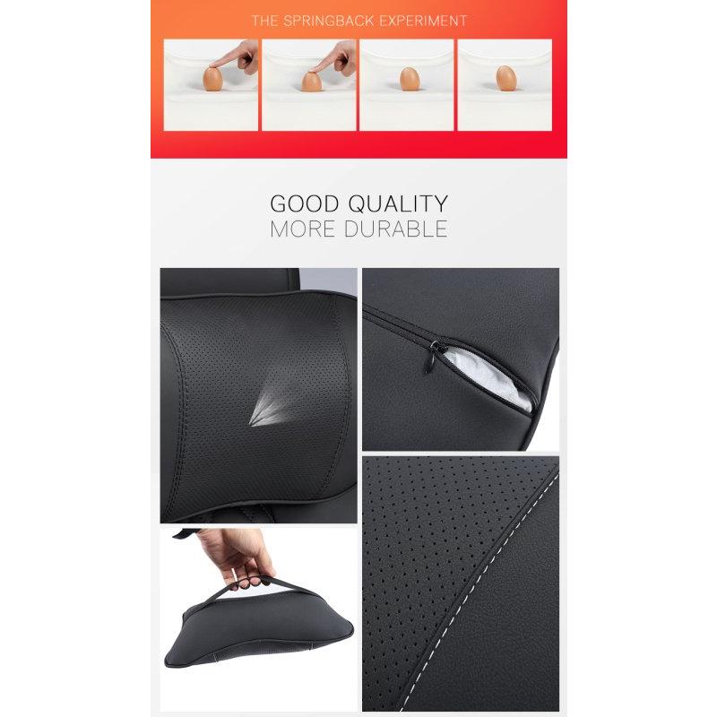 AMG (首枕) ネックピロー Pu レザー カーシート ヘッドレスト